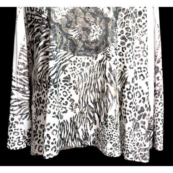 Lane Bryant Top Womens Size 22/24 Sublimation Peace Crystals Long Sleeved Shirt - Picture 3 of 11